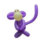 Purple balloon monkey with a cheerful expression.