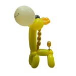 Balloon giraffe with a smiling face.